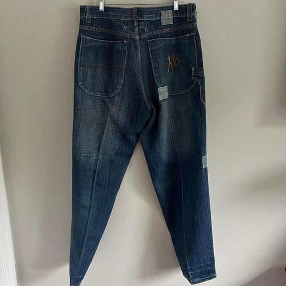 Y2K MAKAVELI X TUPAC PAINT SPLATTER PATCHWORK JEANS - Picture 5 of 8